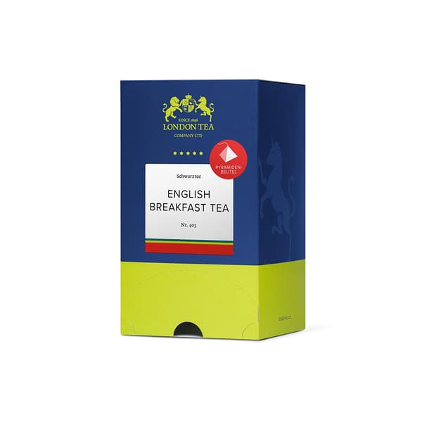 London Tea English Breakfast Schwarztee mit 25 Pyramidenbeutel