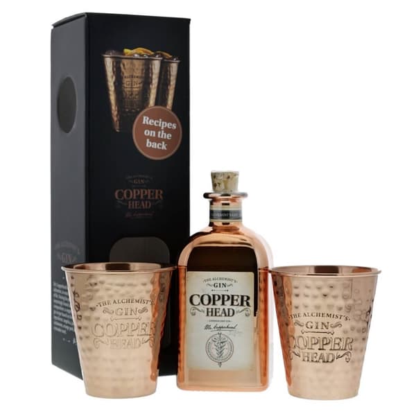 Copperhead The Alchemist's Dry Gin 50cl mit 2 Kupferbecher