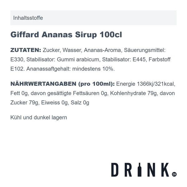 Giffard Ananas Sirup 100cl