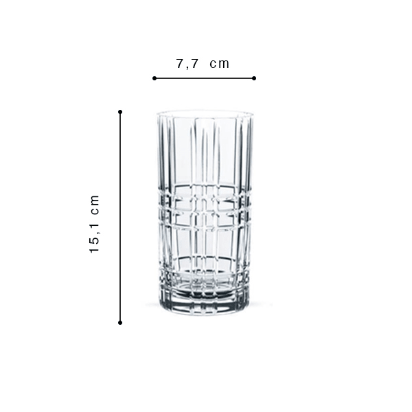 Nachtmann Square Verre à Longdrink Ensemble de 4