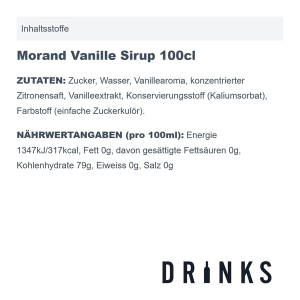 Morand Vanille Sirup 100cl