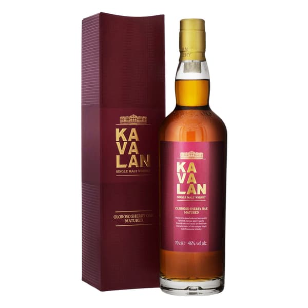 Kavalan Single Malt Whisky Sherry Oak avec emballage 70cl