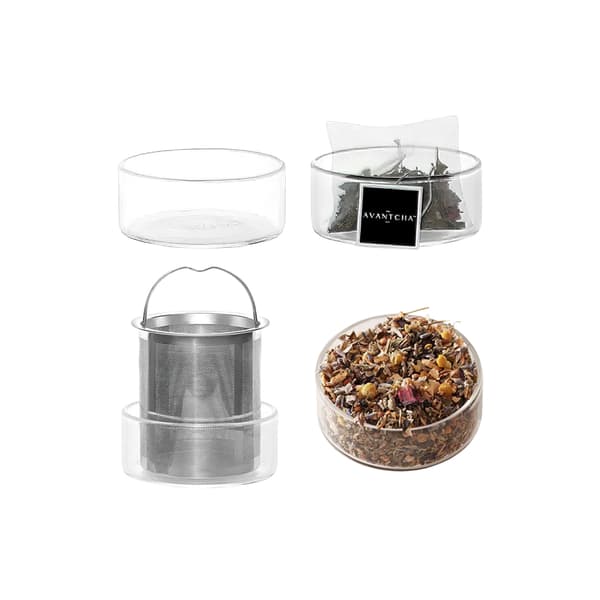 Avantcha Glass Teabag & Strainer Holder
