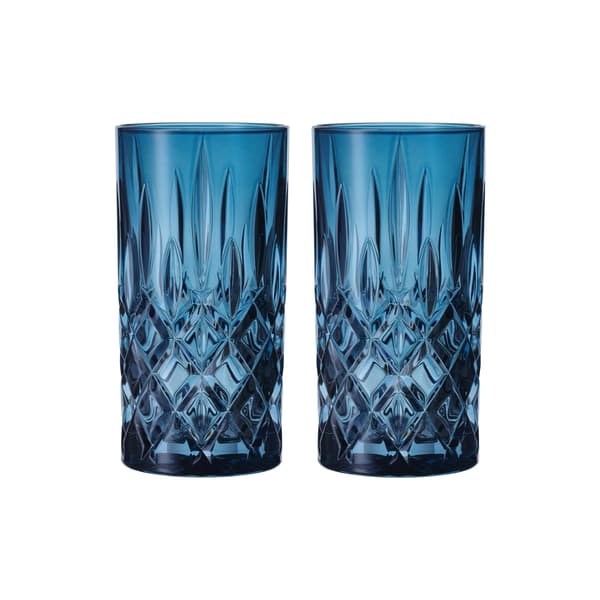 Nachtmann Noblesse Longdrink Glas Vintage Blue, 2er-Set