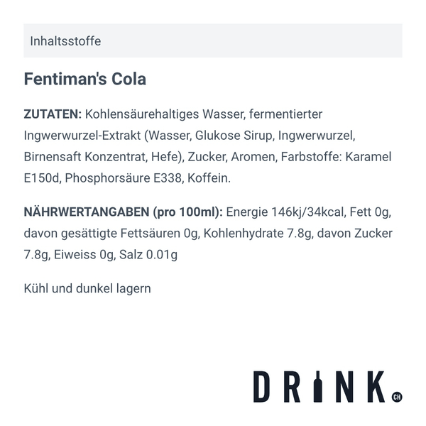 Fentimans Curiosity Cola 27.5cl 12er Pack