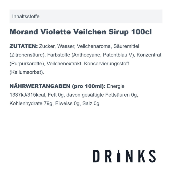 Morand Violette Veilchen Sirup 100cl