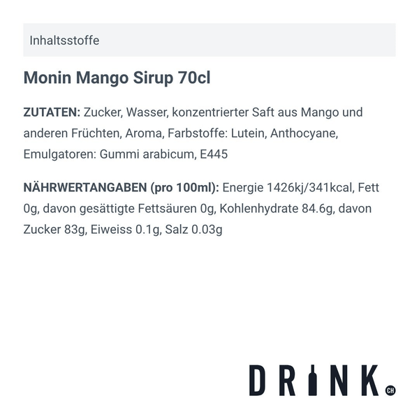 Monin Mango Sirup 70cl