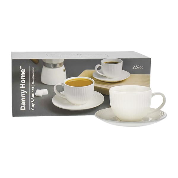 Danny Home Tassenset Ripple Weiss 22cl 6-teilig