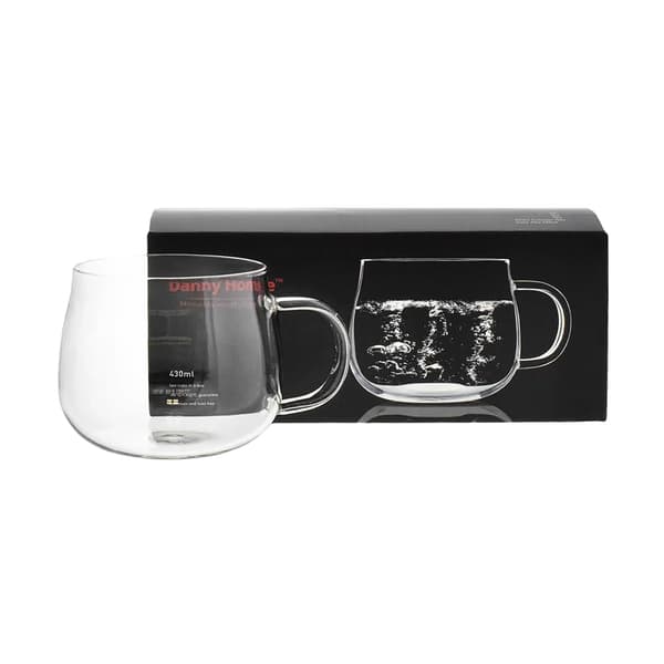 Danny Home Verre à boire avec anse 43cl Pack de 2