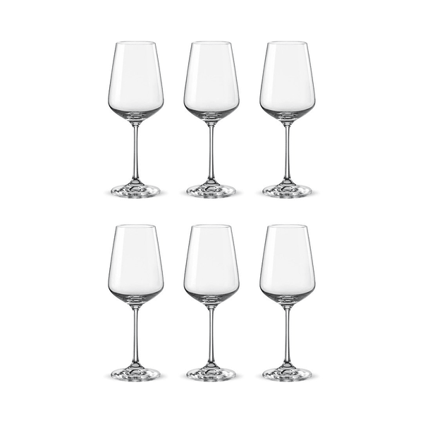 Bohemia Crystal Glass Sandra Wine 25cl, 6er-Set