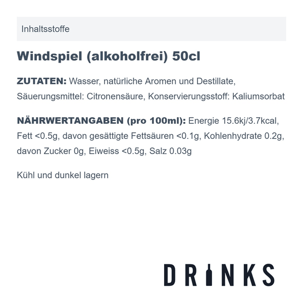 Windspiel (sans alcool) 50cl