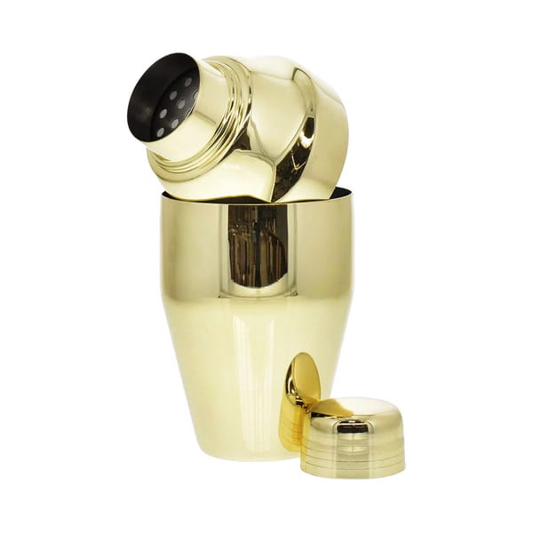 Old American Cocktail Shaker Gold 35cl