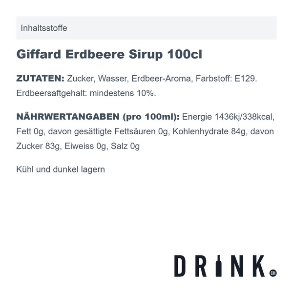 Giffard Erdbeere Sirup 100cl