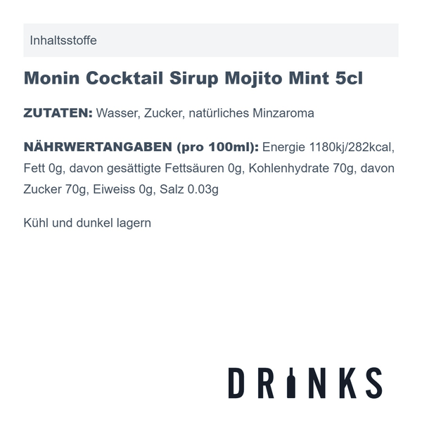 Monin Set de Sirop pour Cocktail 25cl