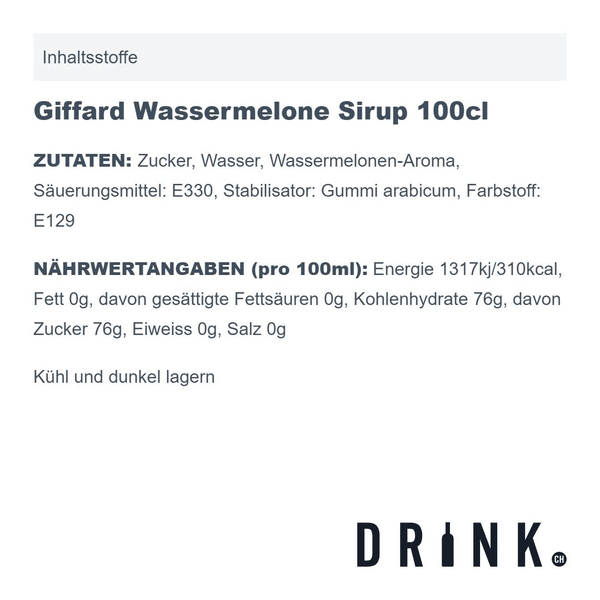 Giffard Wassermelone Sirup 100cl