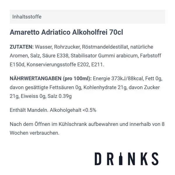 Amaretto Adriatico Sans alcool 70cl