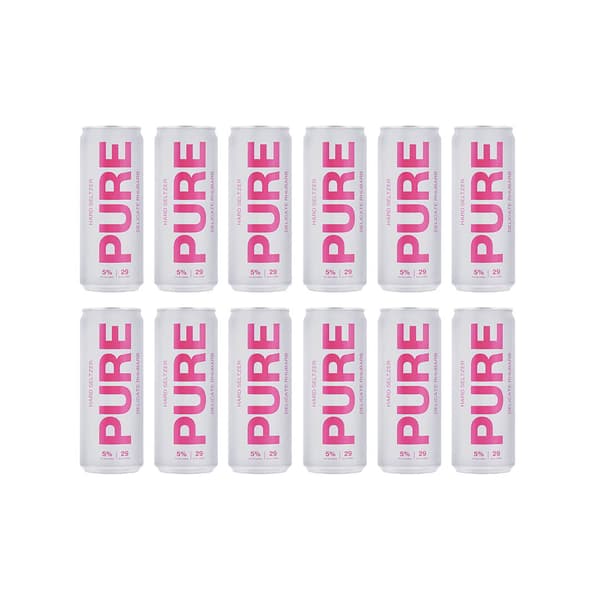 PURE Hard Seltzer Rhubarb 33cl, 12er-Pack