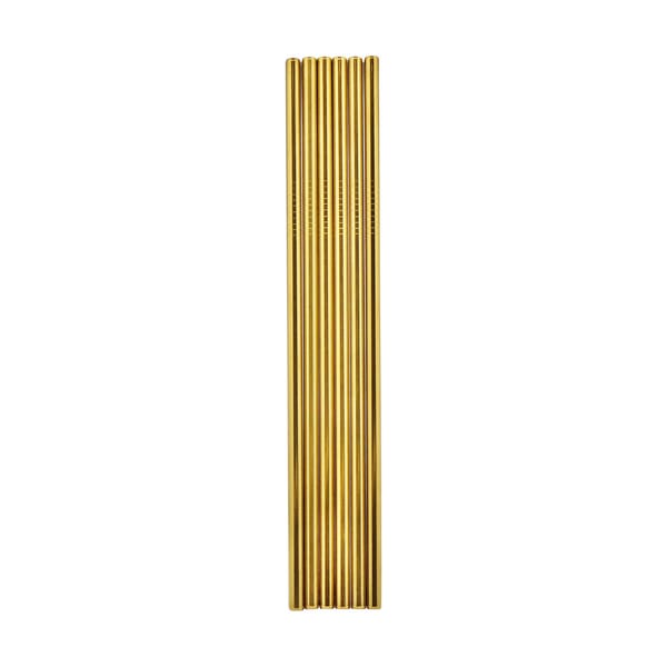Trinkhalme aus Edelstahl goldenfarben 6-teiliges Set