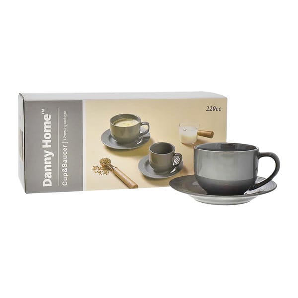 Danny Home Tassenset Grau / Grey 22cl 6-teilig