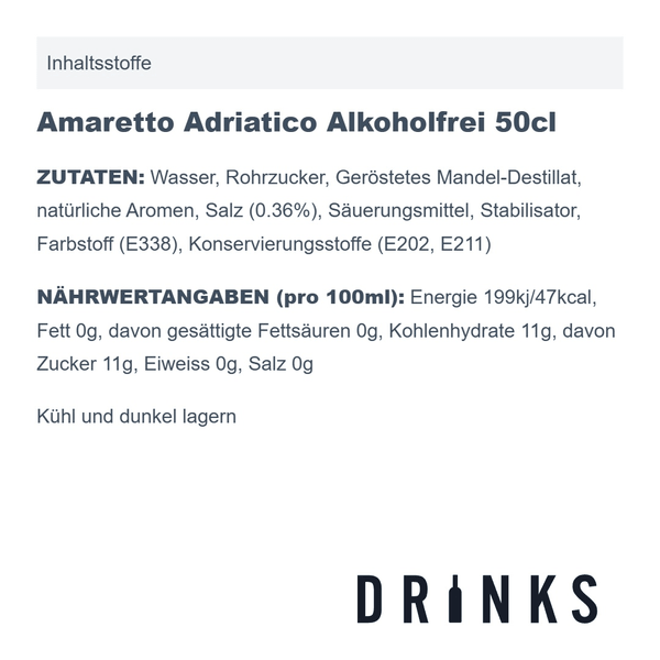 Amaretto Adriatico Sans alcool 50cl