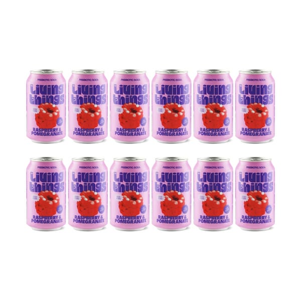 Living Things Raspberry & Pomegranate Biotic Soda 33cl 12er Pack