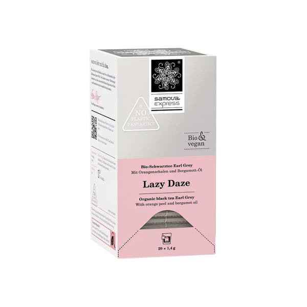 Samova Lazy Daze Express Boîte de thé noir bio avec 20 sachets de thé