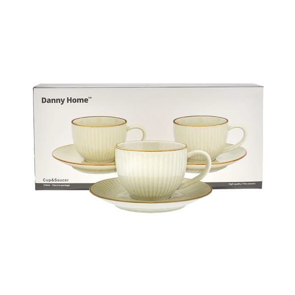 Danny Home Set de tasses Ripple Pistachio 21cl, 6 pièces