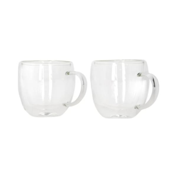 Danny Home Verre à cappuccino à double paroi 20 cl avec anse, pack de 2