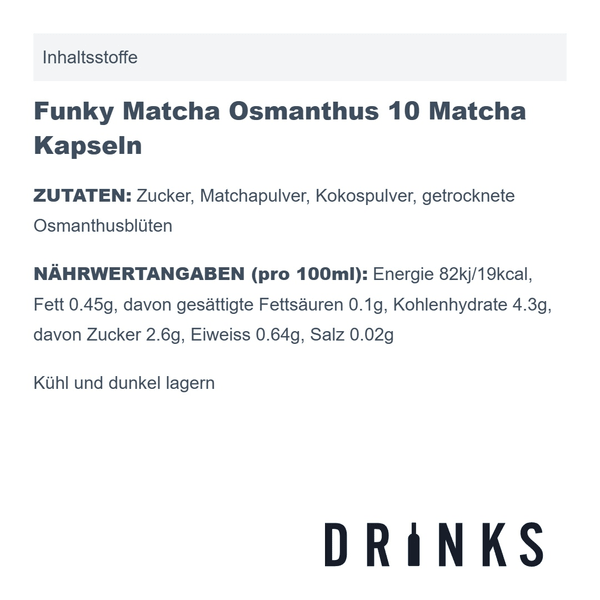 Funky Matcha Osmanthus 10 Matcha Kapseln
