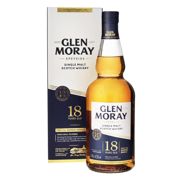 Glen Moray 18 Years Single Malt Whisky 70cl