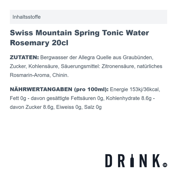 Gin Mare Mediterranean Gin 70cl mit 8x Swiss Mountain Spring Tonic Water Rosemary