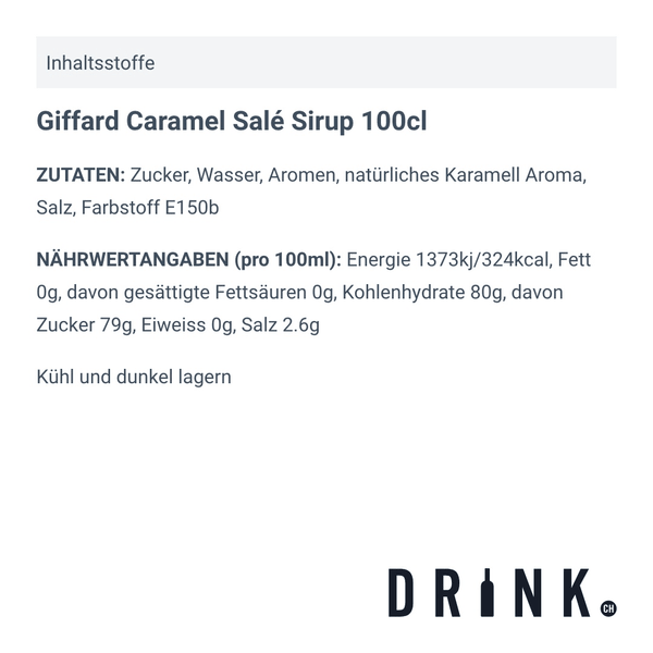 Giffard Caramel Salé Sirup 100cl
