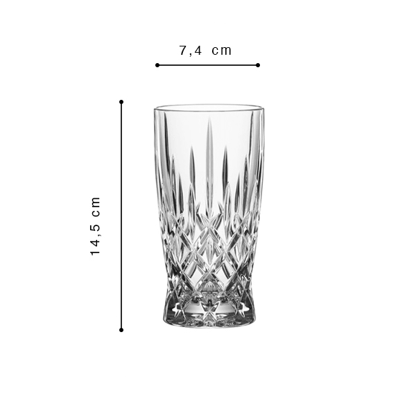Nachtmann Noblesse Latte Macchiato Gläser Set vierteilig mit 4 Glastrinkhalmen