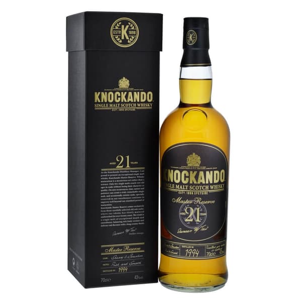 Knockando 21 Years Old Master Reserve Whisky avec emballage 70cl