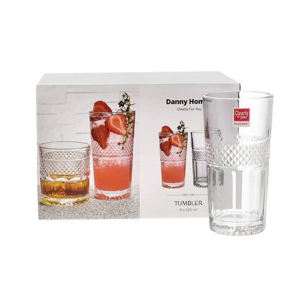 Danny Home Paradis Crystal Highball Tumbler 32.5cl, pack de 6