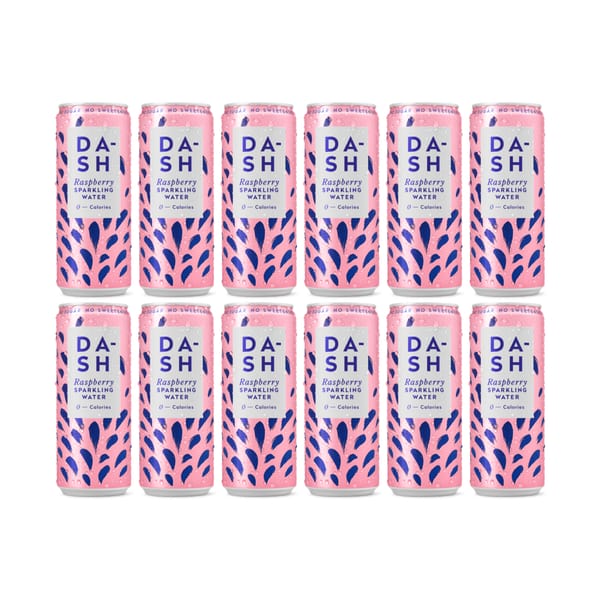 Dash Raspberry Infused Sparkling Water 33cl Pack de 12