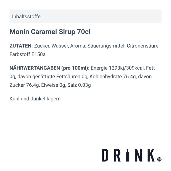 Monin Caramel Sirup 70cl