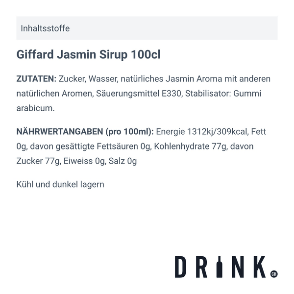 Giffard Sirop de Jasmin 100cl