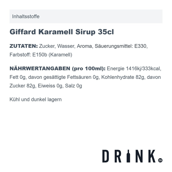 Giffard Sirop de Caramel 35cl