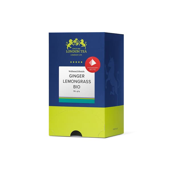 London Tea Ginger Lemongrass Kräutertee mit 25 Pyramidenbeutel
