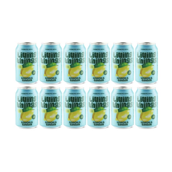 Living Things Lemon & Ginger Biotic Soda 33cl 12er Pack