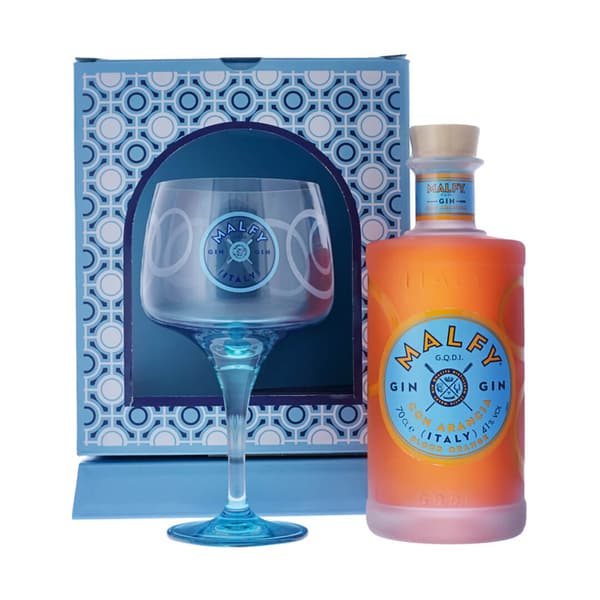 Malfy Gin con Arancia 70cl Set mit Glas