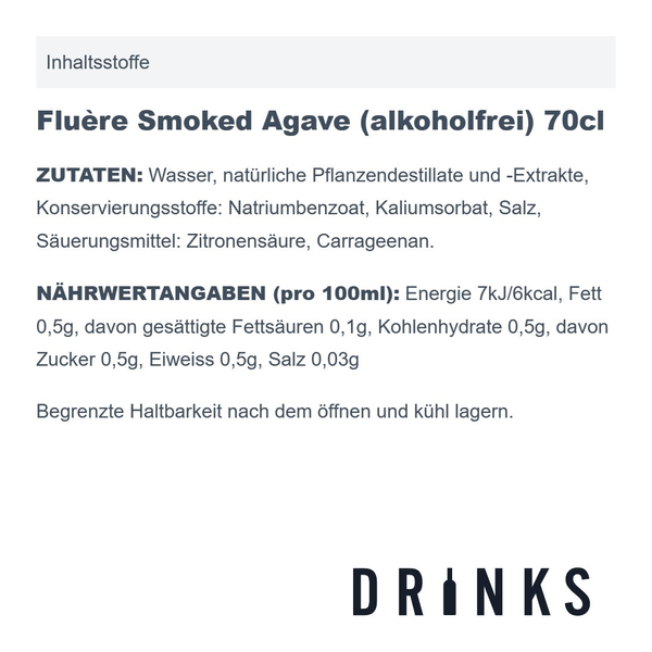 Fluère Smoked Agave (alkoholfrei) 70cl