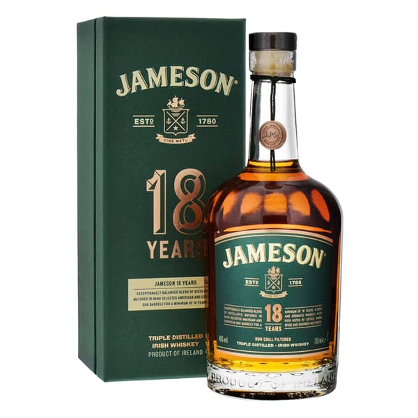 Jameson 18 Years Triple Distilled Irish Whiskey 70cl