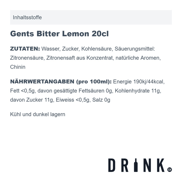 Turicum Vodka 50cl mit 4x Swiss Mountain Spring Bitter Lemon und 4x Gents Bitter Lemon