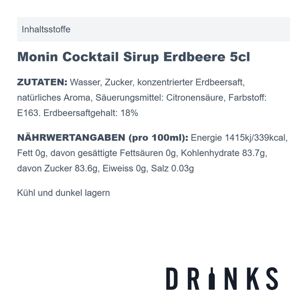 Monin Cocktail Sirup Set 25cl