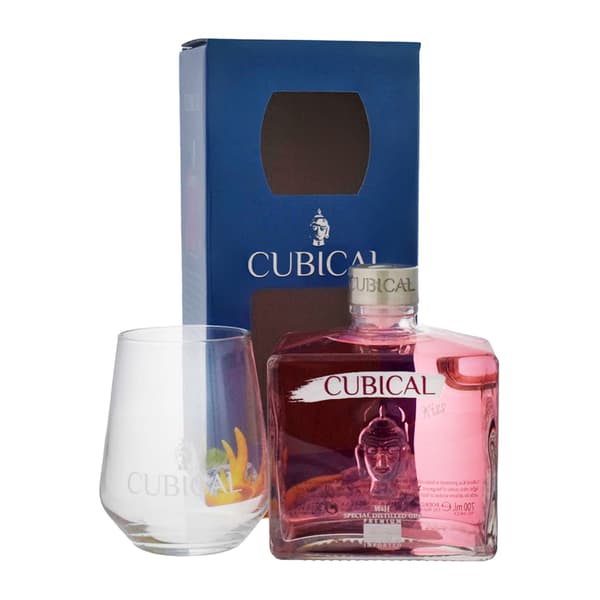 Cubical Premium Special Distilled Gin Kiss 70cl mit Glas