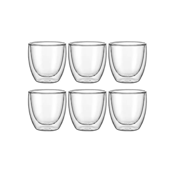 Bodum Pavina verre double paroi 8cl, Pack de 6