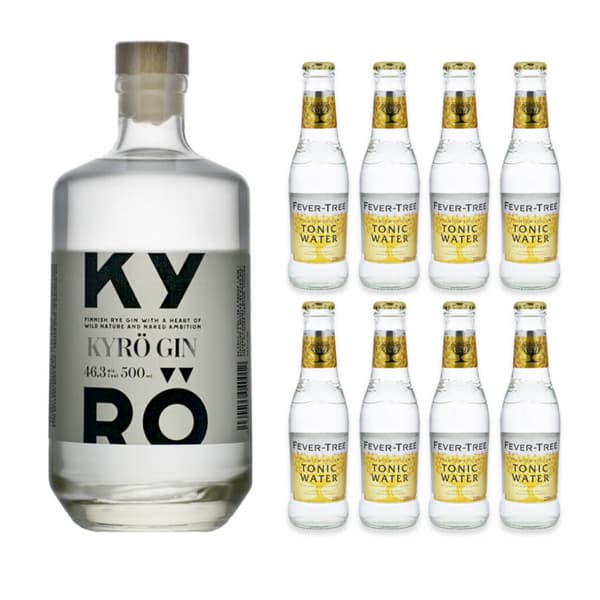 Kyrö Gin 50cl avec 8x Fever Tree Indian Tonic Water
