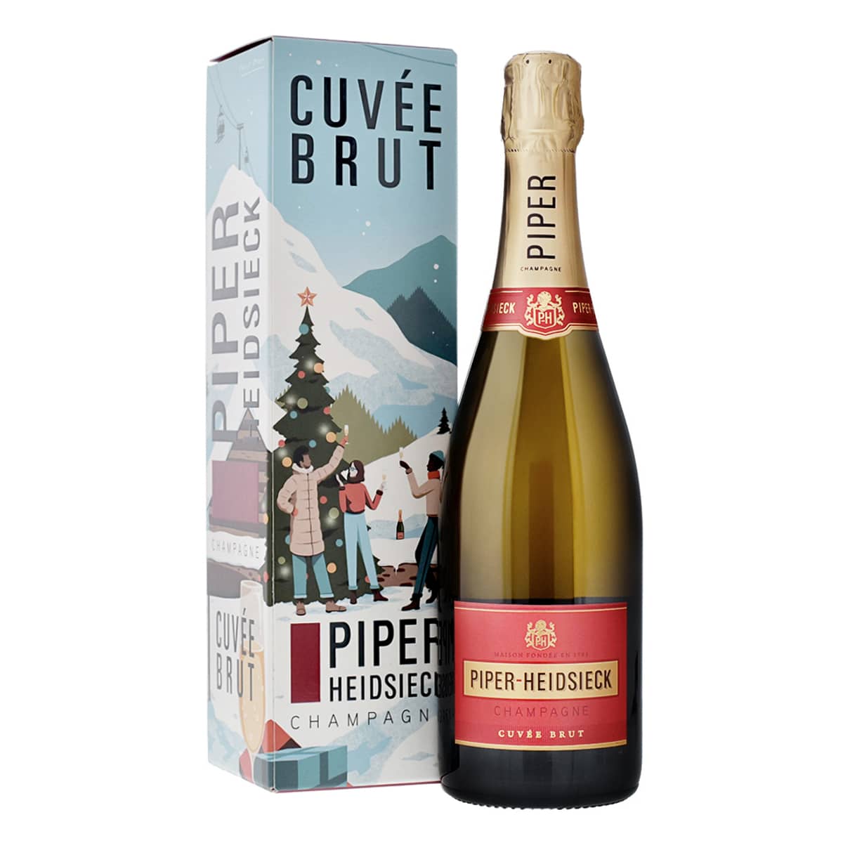 Winter Piper-Heidsieck Geschenkbox Brut Cuvée Champagner mit 75cl